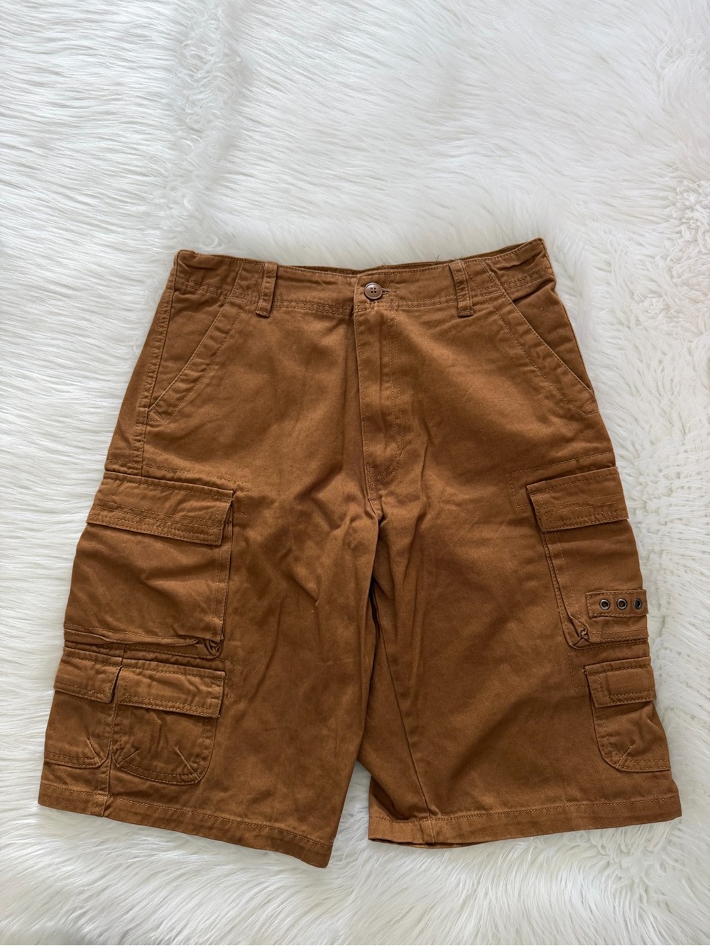 Iron Co Brown Cargo Shorts Sz 16